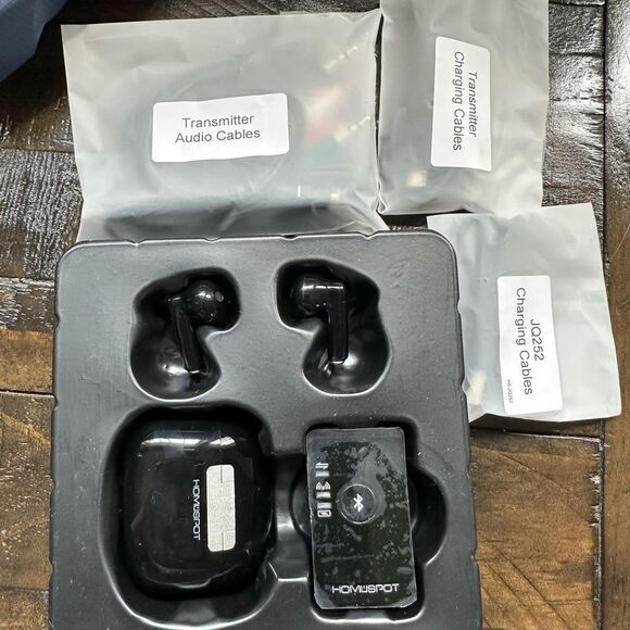 COPY - Black Bluetooth Headset with Wireless Earbuds - Picture 3 of 5